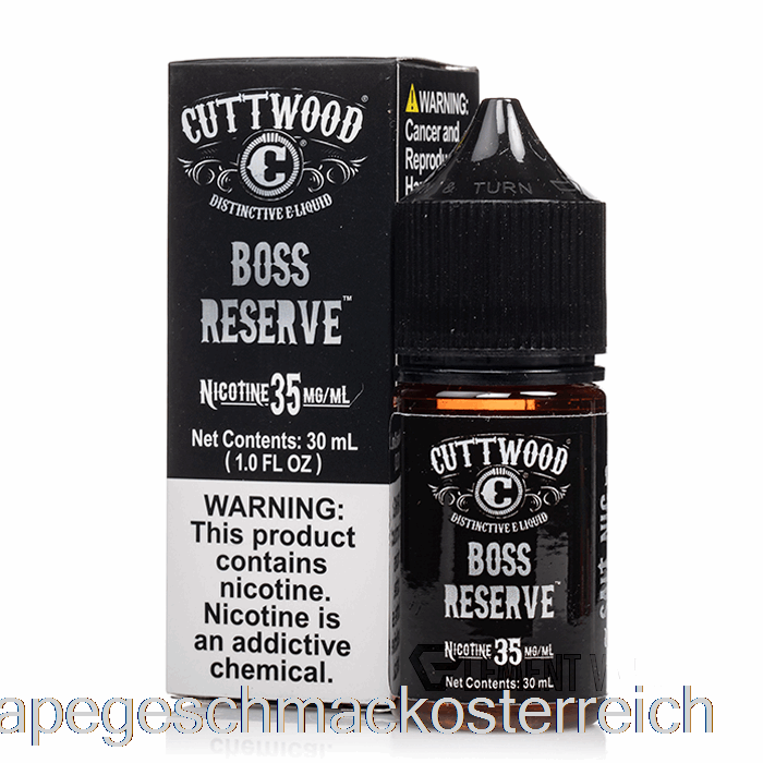 Boss Reserve – Cuttwood-Salze – 30 Ml, 50 Mg Vape-Geschmack
